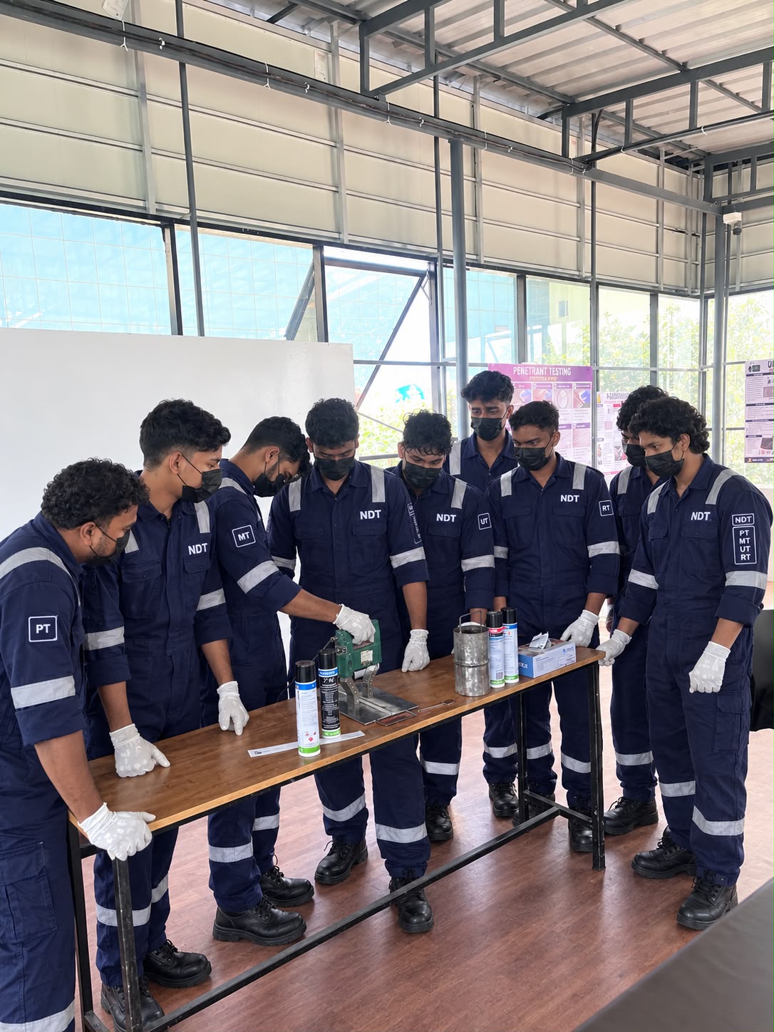 NDT Practical Rig Training in Coveralls